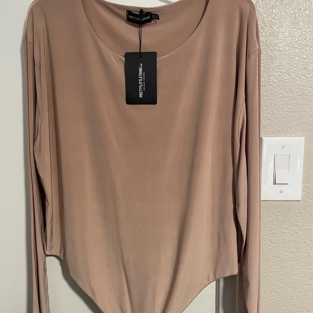 NWT PLT Tan Bodysuit